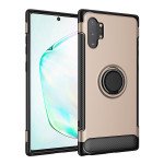 Wholesale Galaxy Note 10+ (Plus) 360 Rotating Ring Stand Hybrid Case with Metal Plate (Gold)